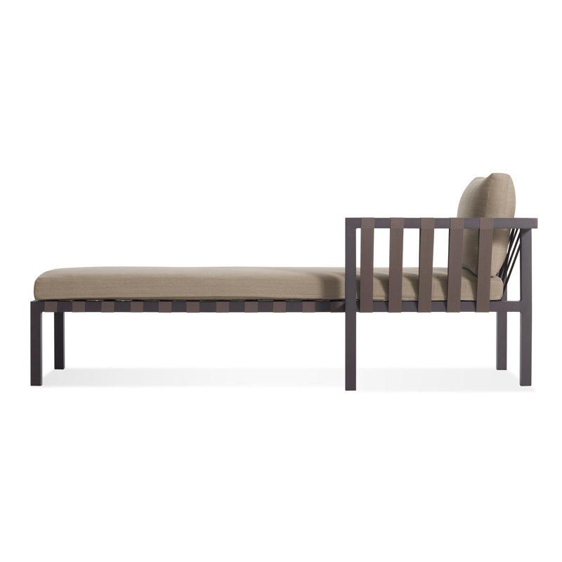 Jibe Right Arm Chaise, Sunbrella Taupe, Carbon