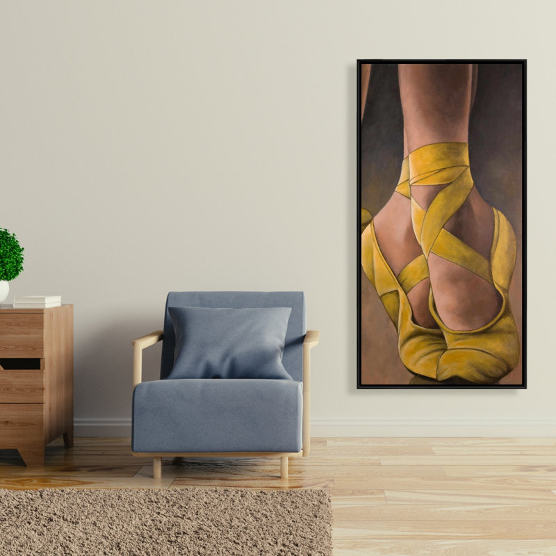 Synchronized ballerinas - 24"x48" Framed canvas