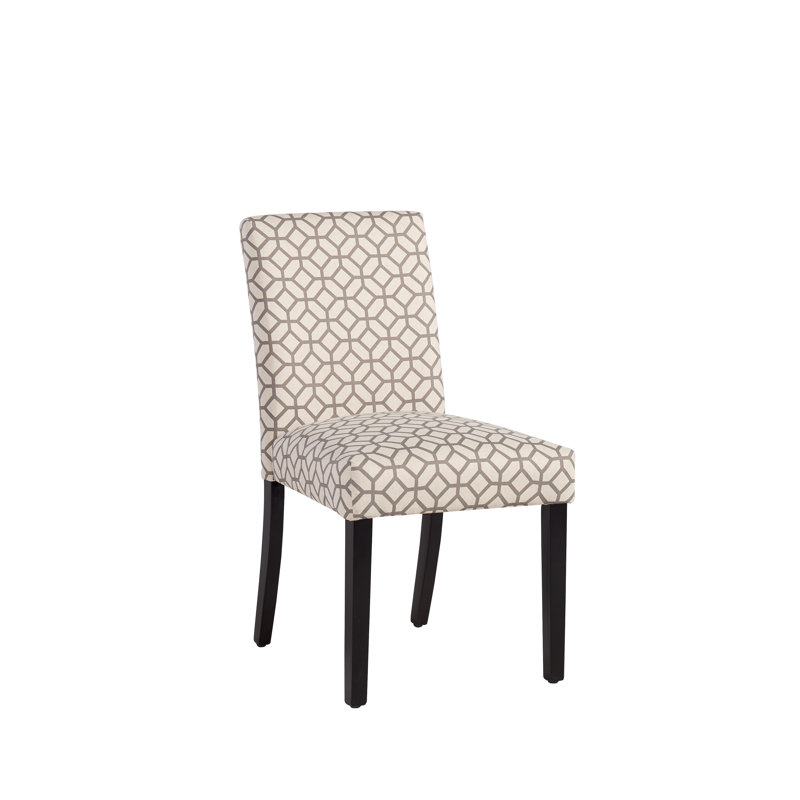 Chaise rembourrée Marie-Anne, Gris géométrique