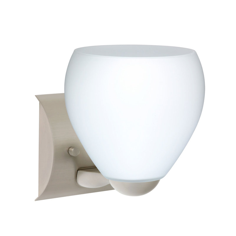 Plafonnier encastré 1 lumière Eynesil, Nickel satiné, Opale matte, DEL