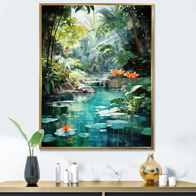 Beant Emerald Oasis a Lush Green Landscape - Print on Canvas