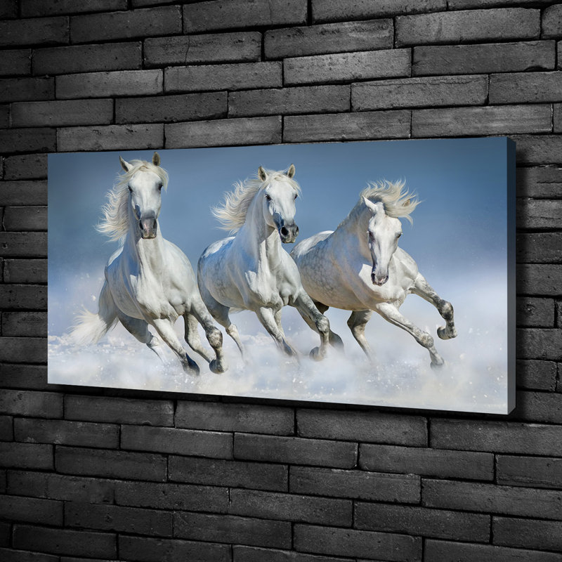 Horses In A Gallop - No Frame Print on Canvas