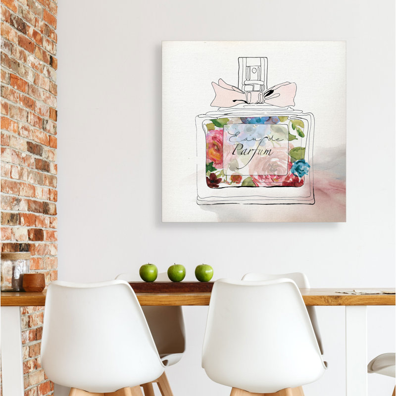 Chic Flower Perfume I - Painting, 24" H x 24" W x 1.5" D, Wrapped Canvas