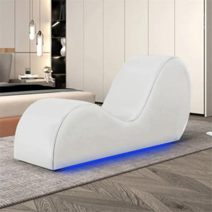 Faux Leather Chaise Lounge