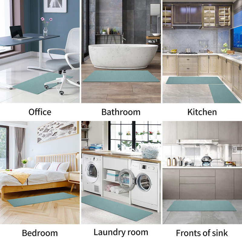 Ensemble de 2 tapis de cuisine anti-fatigue