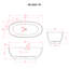 Baignoire de trempage autoportante 63 po. X 29,5 po. Blanc brillant-117327844-119749314