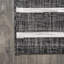 Tapis intérieur / extérieur noir / ivoire à rayures berbères Siegert-1197773777