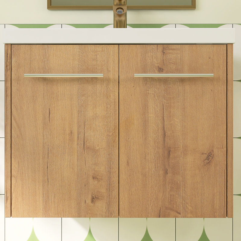 Meuble-lavabo mural 24 po avec plateau en résine, 24"