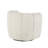 Polyester Arched Swivel Cream Accent Chair