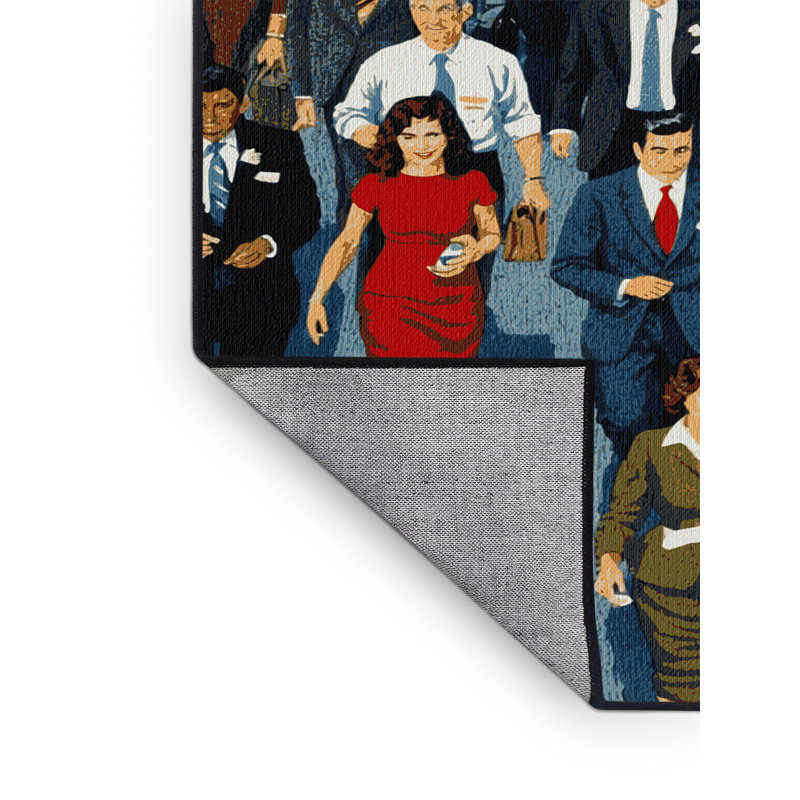Tapis de transport gris lavable à la machine, Carré 4 pi
