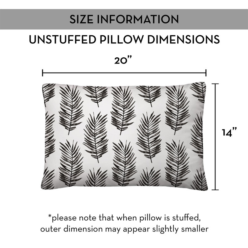 Outdoor Rectangular Pillow Cover & Insert, Black