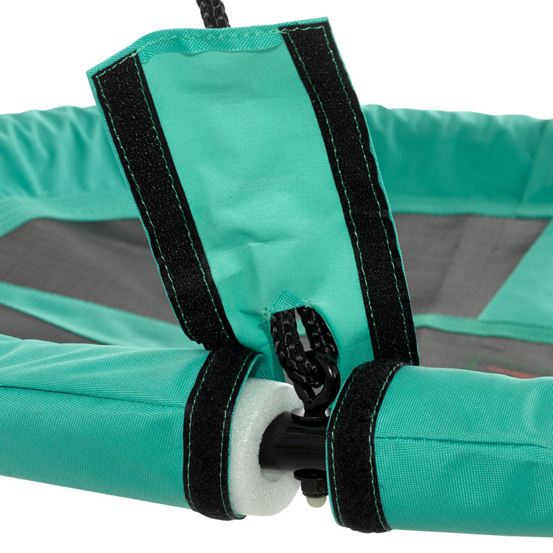 37.5" Saucer Nest Swing with Solid Fabric Seat Design & Adjustable Ropes - Playground Accessories