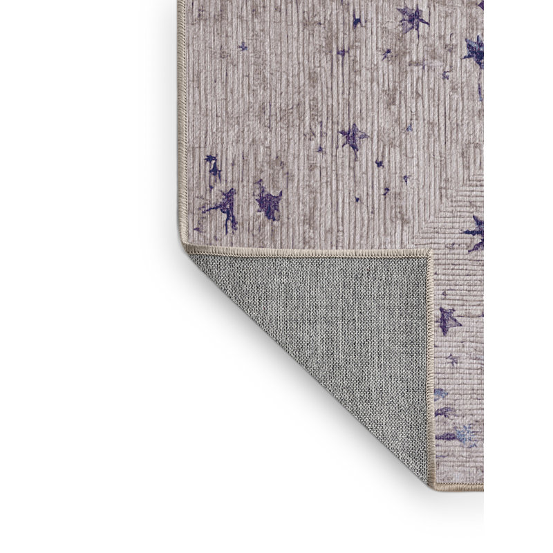 Machine Washable Beige Area Rug, Runner 2' x 4'