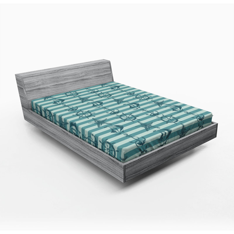 Microfiber Striped Fitted Sheet, Full Fitted Sheet