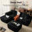 Nathasa 2 - Piece No Assembly Required Upholstery Boneless Sofa, Free Combination Compression Sectional, Cloud-like Couch with Ottoman-1745098342-1745098338