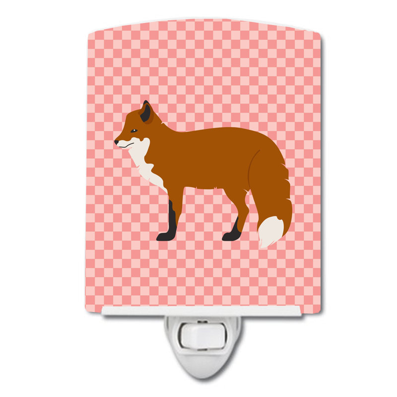 Éclairage de nuit en céramique fox check