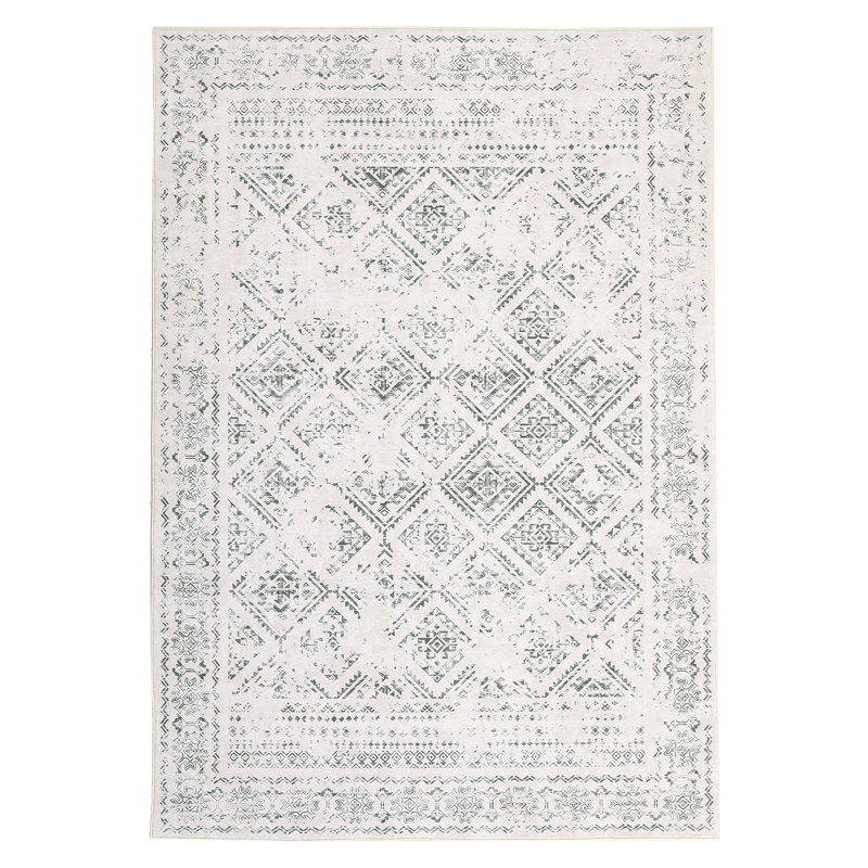 Élégant tapis oriental lavable en machine avec envers antidérapant en caoutchouc, idéal pour le salon, la salle à manger, la chambre à coucher, le bureau et la salle de jeux