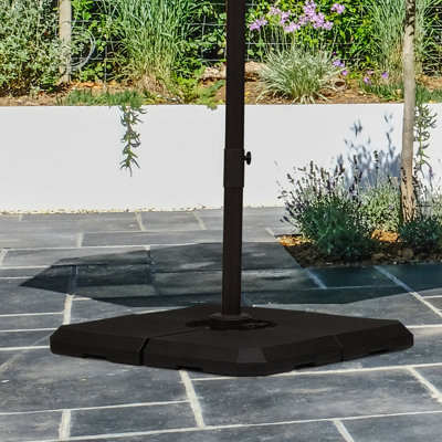 Poids de la base du porte-parapluie robuste - capacité de 264 lb, noir, contre les intempéries 39,37 po, base