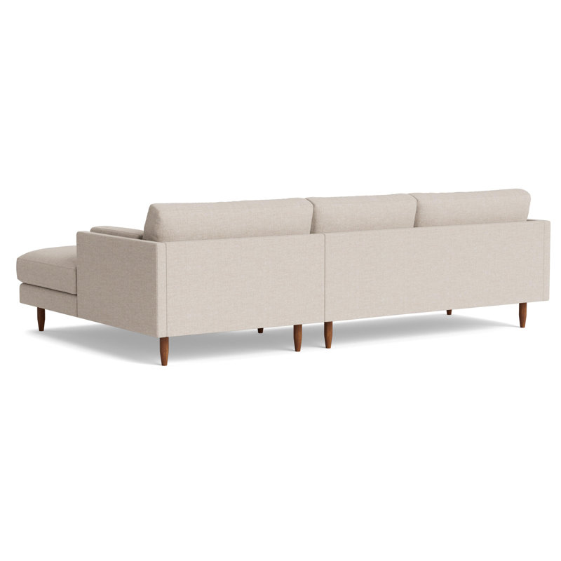 Skinny Fat Chaise Sectional, Performance Weave - Natural, Right Hand Facing