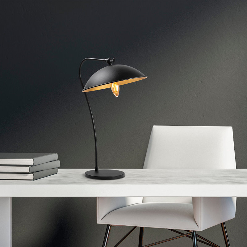 Lampe de table en métal Emlyn, Noir