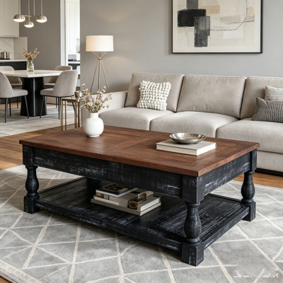 Table basse à plateau relevable avec rangement pour le salon, le compartiment caché et la tablette inférieure