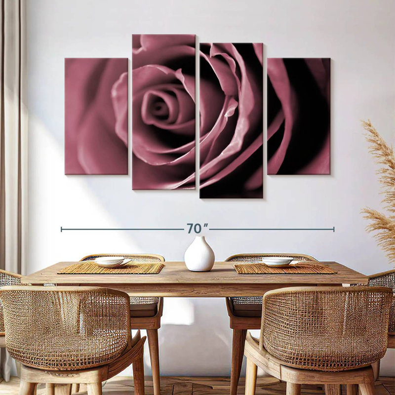 Rose poudré Harnek, H 42 po x l 68 po
