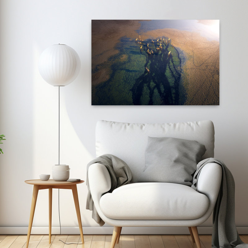 «Trace Abstract Contemporary Horse», art mural, H 24 po x l 36 po