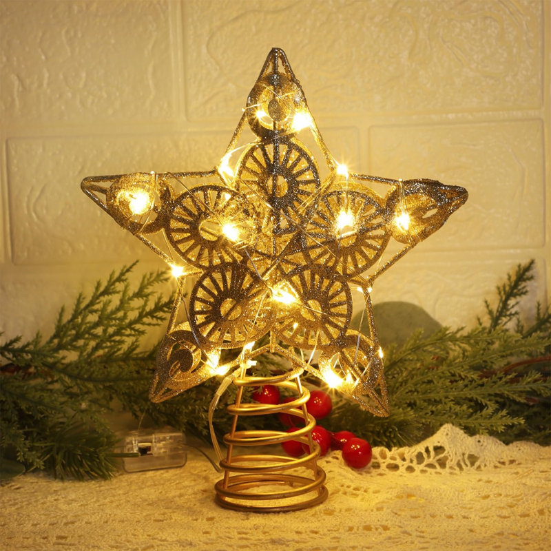 Star Tree Topper with LED Lights