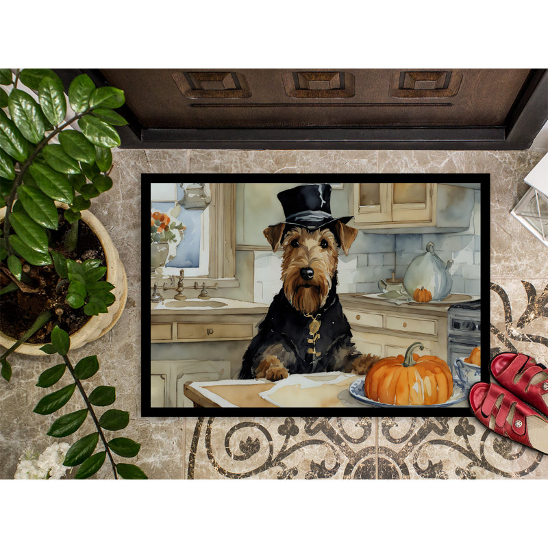 Paillasson Airedale Terrier, L 24 po x L 36 po