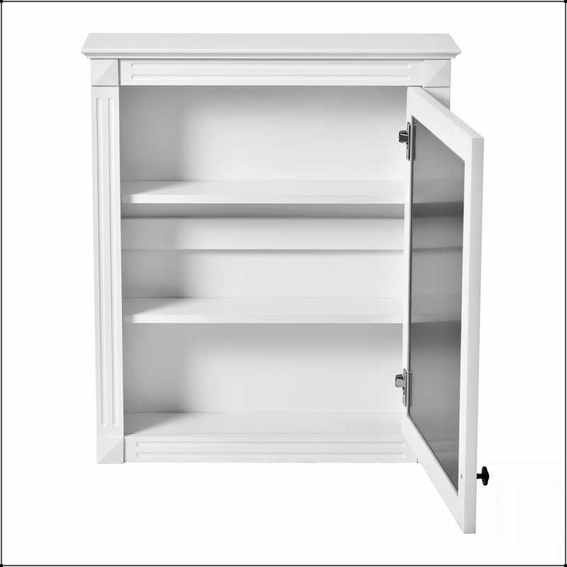 Armoire de rangement murale de 24 po x 27 po avec miroir, tablettes réglables et conception compacte pour salle de bain moderne