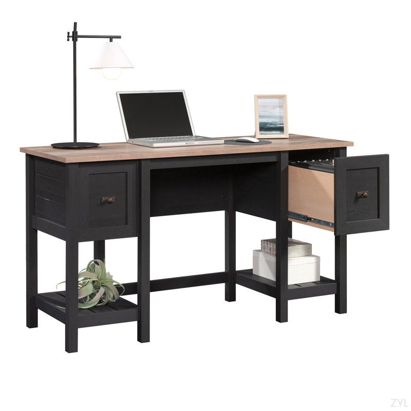 Desk, Black Finish, Black