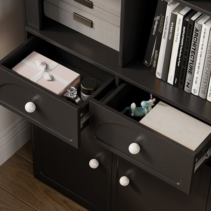 Bibliothèque de rangement style français, Noir