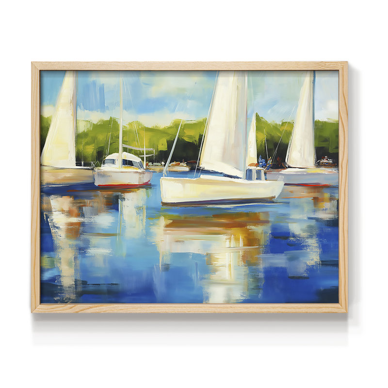 Nautical Series-LXVI -Framed Print - Restickable, H 8 po x l 10 po, Naturel