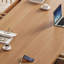 Bureau en bois massif avec tiroirs-1164843467