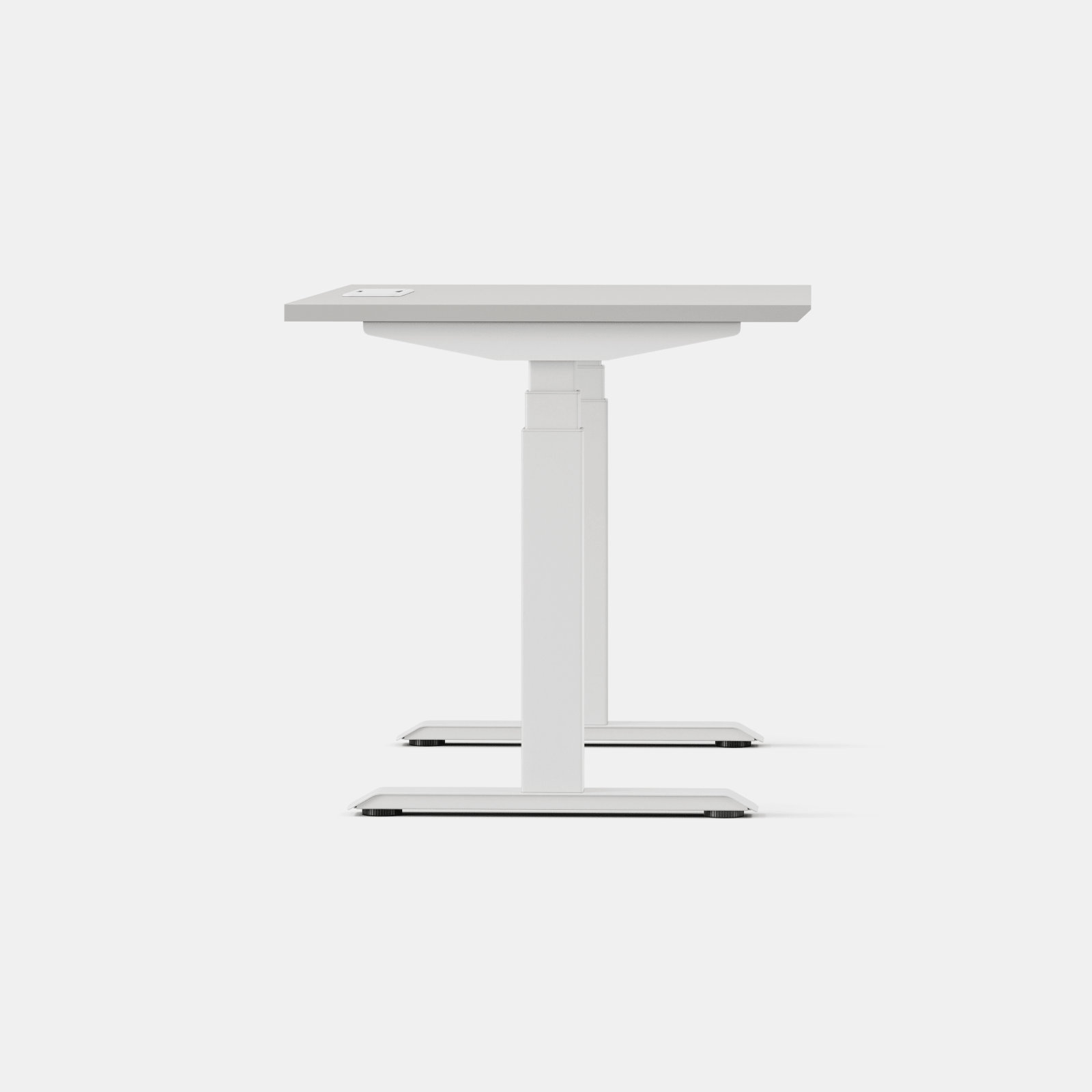 Standing Desk, Fog, 52" H x 48" W x 30" D, White