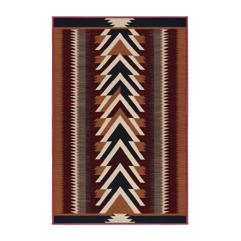 Washable Navajo Chevron Southwestern Area Rug, Rectangle 2' x 3'