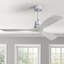 Ventilateur de plafond classique à 3 pales en bois massif 52 po avec télécommande et sans lumières Sofucor Kemp, argent et gris-1897390985