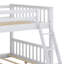 Lit superposé double en bois massif avec lit escamotable convertible et échelle basse-2114030598