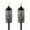 TIKI® Brand Easy Install 68 Inch Torch Glass Carved 2-Pack