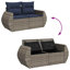 55cm Wide Patio Sofa with Cushions