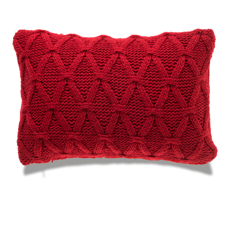 Banff Cable Reversible Throw Pillow, Feather