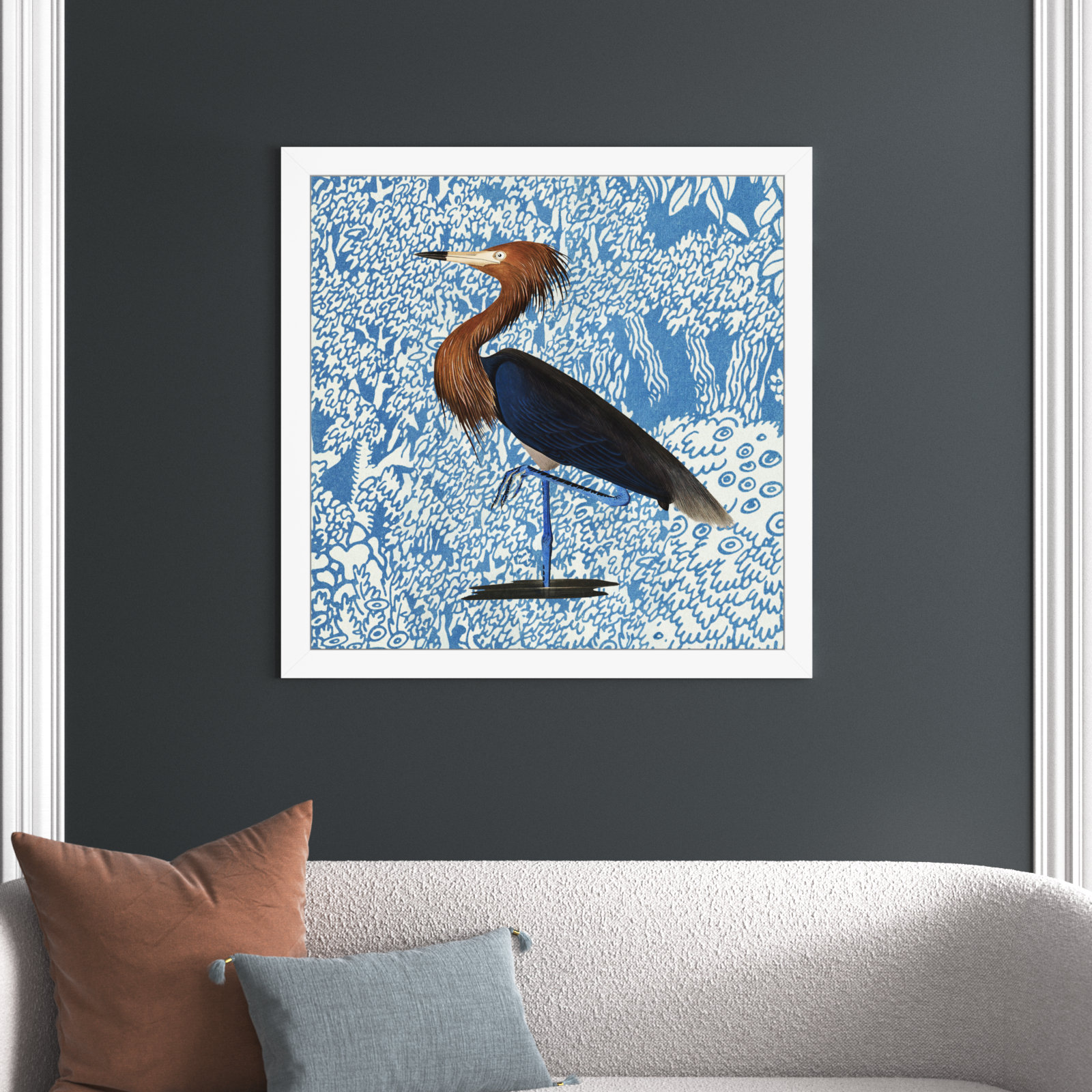 Bird Pose by Oliver Gal, White, 42" H x 42" W x 0.5" D