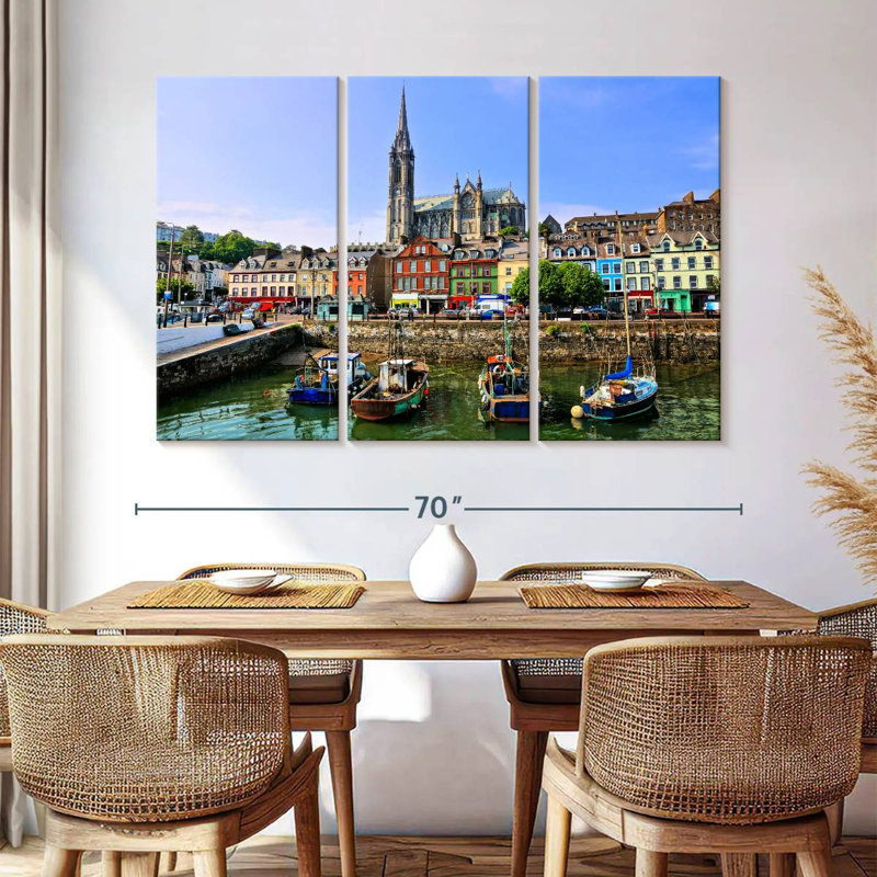 Bateaux du port de Sebbie Cobh, H 42 po x l 65 po