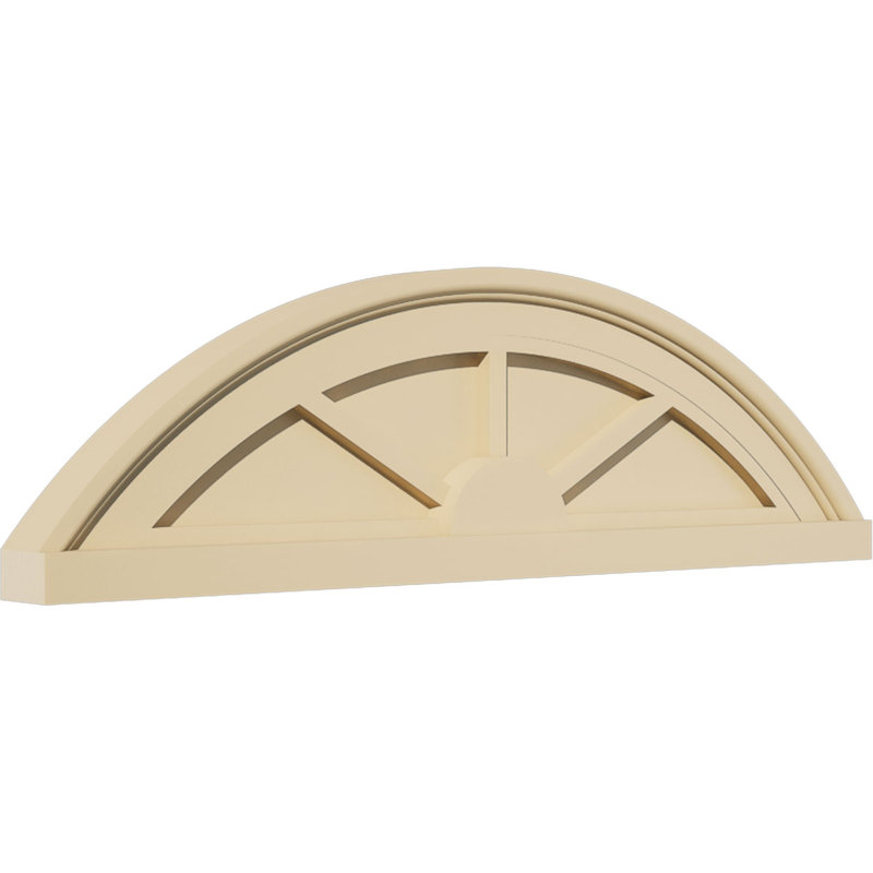 Fronton en uréthane à 3 branches Seglom Arch Signature, brun clair apprêté, 24 po x 7 po x 2 po, None, 3 rayons