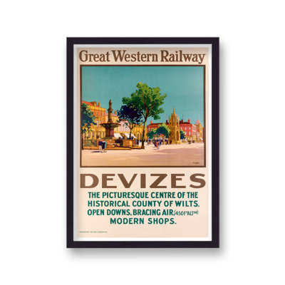 Devizes Vintage Travel - Single Picture Frame Print