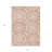 3' X 5' Coral And Ivory Geometric Washable Indoor Outdoor Area Rug
