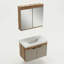 Ensemble de meuble-lavabo flottant avec armoire à pharmacie à deux portes Alastair-1000734298-1000734299