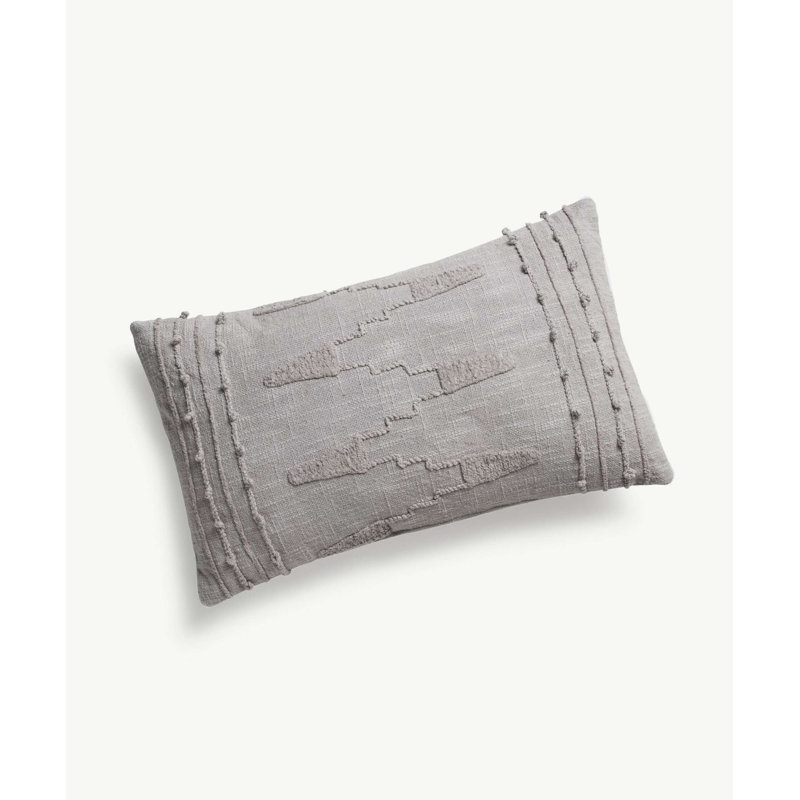 Oreiller Blueloom Wren Dec (12 x 20), curcuma, Gris, 1,18 po x 11 po