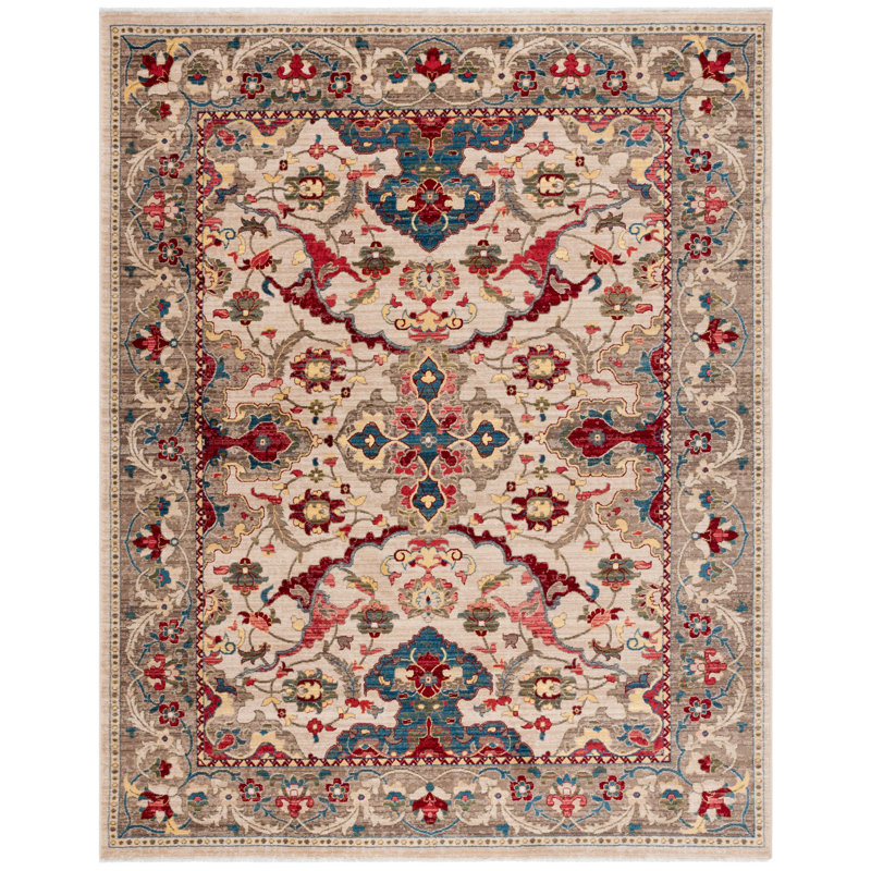 Tapis oriental performance Bisen, Rectangulaire 8 pi x 10 pi, Ivory/Taupe