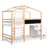 Bunk Bed House Bed With Roof Windows Blackboard And Storage Ladder  Platform Bed,bed Frame-457136793